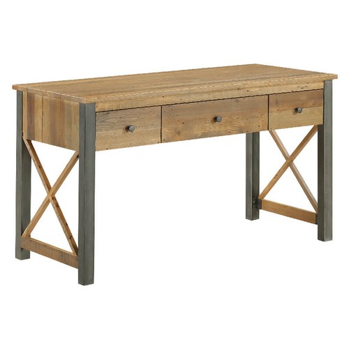 Reclaimed wood steel desk - steel,