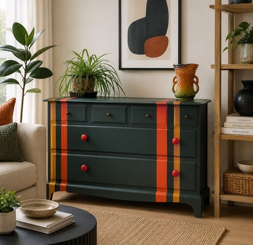 Vintage upcycled painted - vintage,