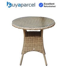 Signature Weave Darcey Wicker 2 Seater Bistro Dining Table Natural Round 70cm