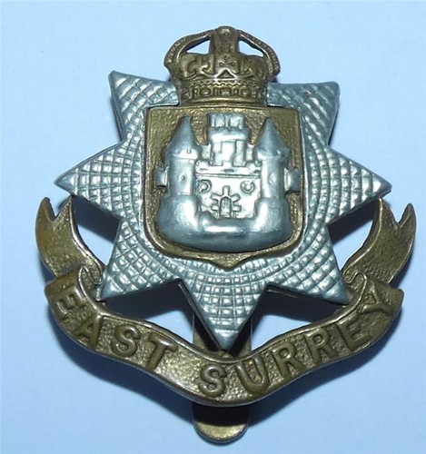 Ww1 east surrey regiment cap - ww1,