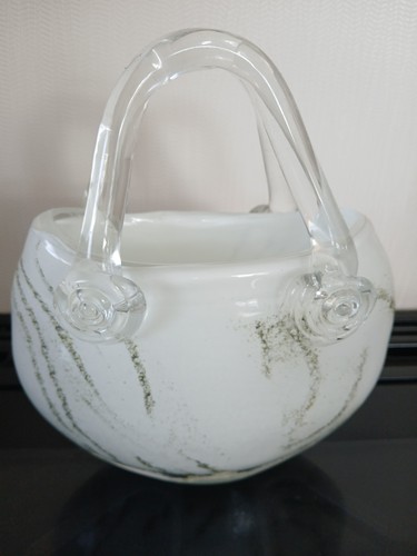 Small glass handbag vase - handbag,