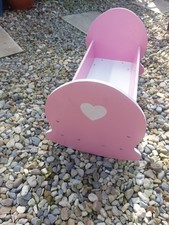 Wooden Rocking Doll Cradle