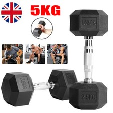 Hex Dumbbells Set 5-7.5kg Pair