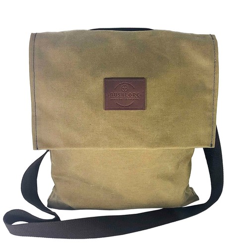 Waxed canvas haversack oilskin - waxed,