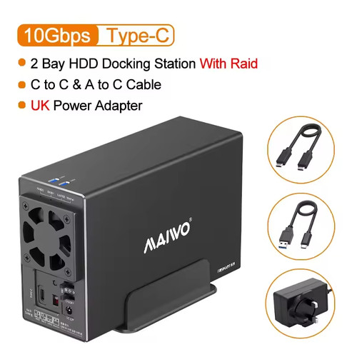 Maiwo dual bay external hard - maiwo, dual/2-bay