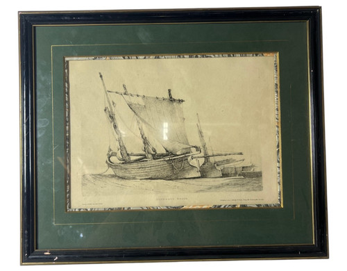 Etching sandgate boats - sandgate,