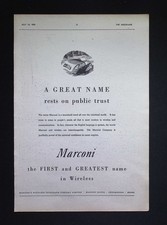Original 1950 Advert Marconi