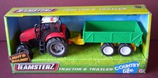 Red tractor with green tipper