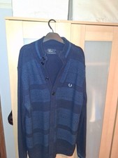 Fred Perry Men's Cardigan XL. lambs wool