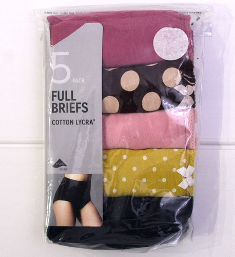 Ladies 5 pack cotton - m,