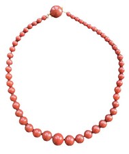Vintage Red Coral Style Beaded