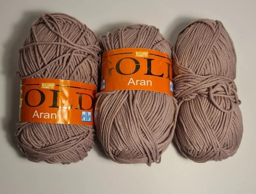 Pure gold aran wool 100g - gold,