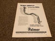 AC52 ADVERT 11X8 PALMER CORRUFLEX CORRUGATED RIGID PIPES STAINLESS STEEL