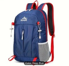 Deep Blue Foldable Backpack Unisex Kids & Adults Waterproof Lightweight Bag New