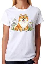 Pomeranian Floral Dog T-Shirt