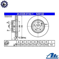 2x BRAKE DISC 24.0328-0142.1