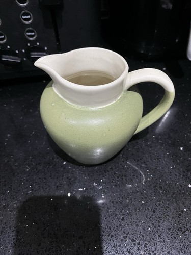 Small green and cream - small, jug