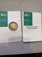 1860 Gold Sovereign Coin Queen