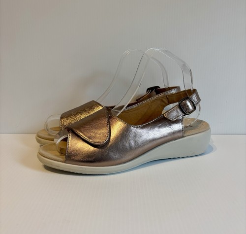Hotter olivia gold leather - gold,