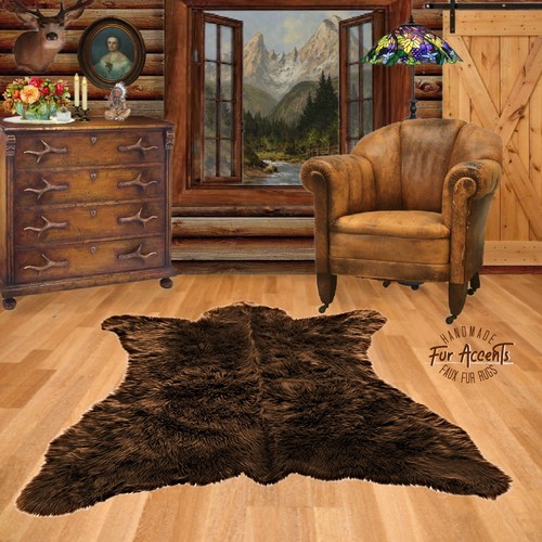 Faux fur rug - bear, skin