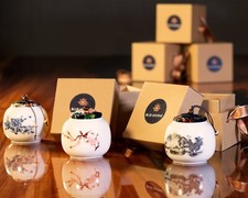 Set of 4 hand-painted Chinese