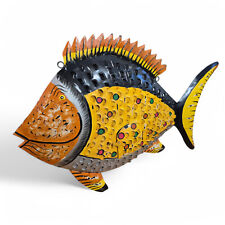 Large Metal Unique Fish Garden Tea light Candle Holder Hanging Fish Lantern