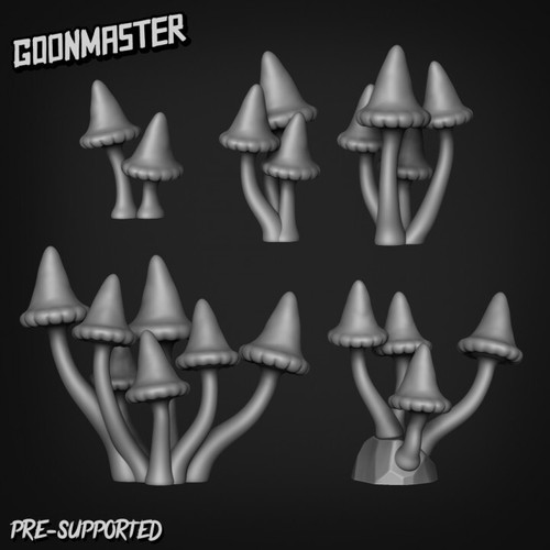 Pointy mushrooms basing kit - -, kit/