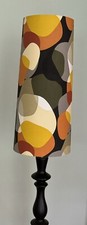 Retro 40cm Tall Tapered Cone Lamp Shade Sixties Fabric 60's 70's Vintage Bold