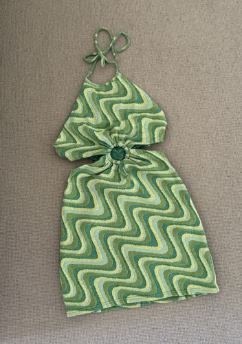 Zara green halterneck cut - green,