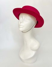 Vintage formal hat,  dark cerise pink hat, races hat, wedding,church,  Ascot hat