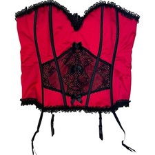 Vintage Torrid Red Satin Black