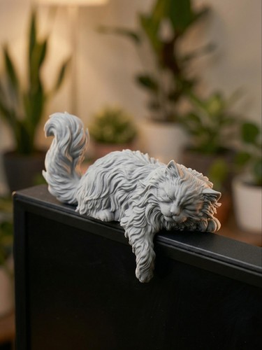 Sleeping cat monitor sitter - sleeping,