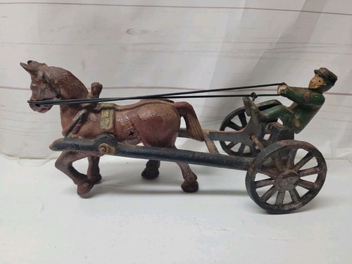 Cast iron horse and - cast, with