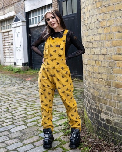 Gold bee print cotton - print, corduroy
