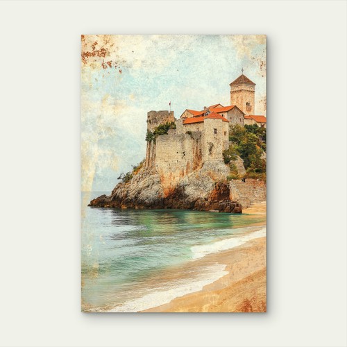 Old world citadel - world, seaside
