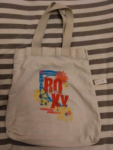 Roxy beige canvas tote bag - canvas,