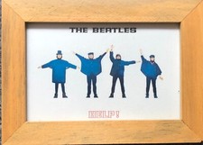 The Beatles Help photo image in wood Pine Frame 18cm x 13cm