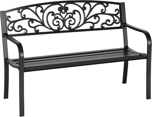 Metal garden bench seater - garden,