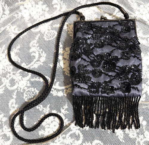 Lancome black sequin - lancome, beaded