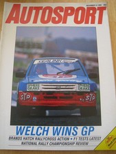 AUTOSPORT DEC 1985 WELCH WINS