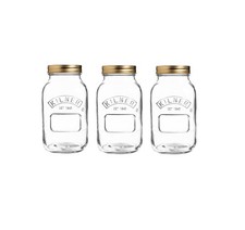 3 Kilner 1L Screw Top Preserve