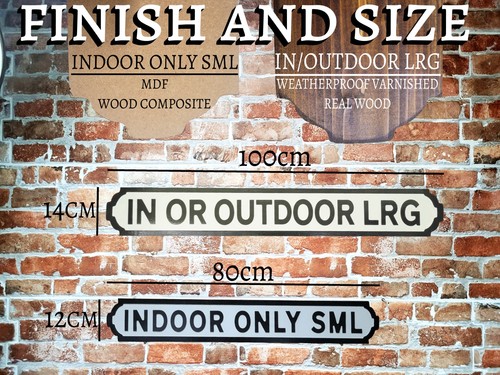Lichfield sign wooden faux - sign,