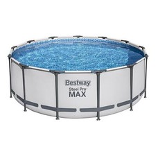 Bestway Steel Pro Max Round Above Ground Outdoor Swimming Pool Set