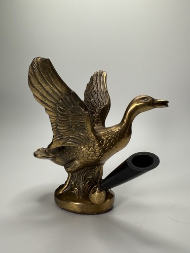 Vintage brass flying duck - brass,