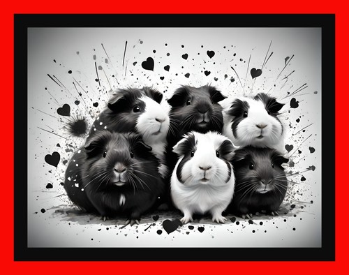Greeting card guinea pigs - greeting, a5