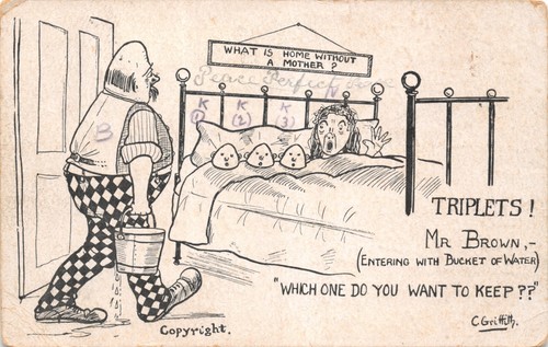 Edwardian comic postcard - comic, in
