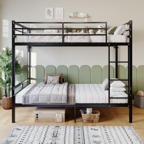 Black metal bunk bed - black,