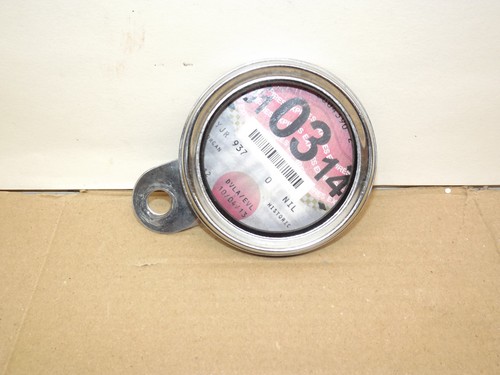 Period chrome tax disc licence - chrome, disc/licence