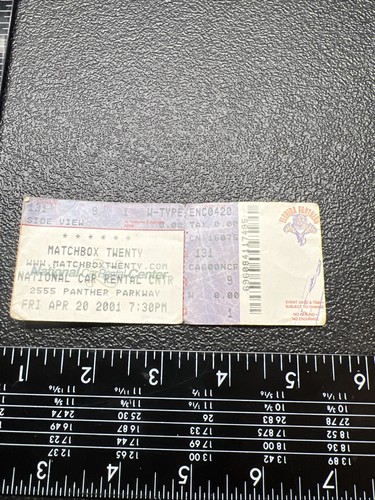 Concert ticket stub ripped - ticket,