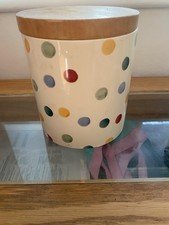 Emma BRIDGEWATER Polka Dot Ceramic Biscuit Container RARE
